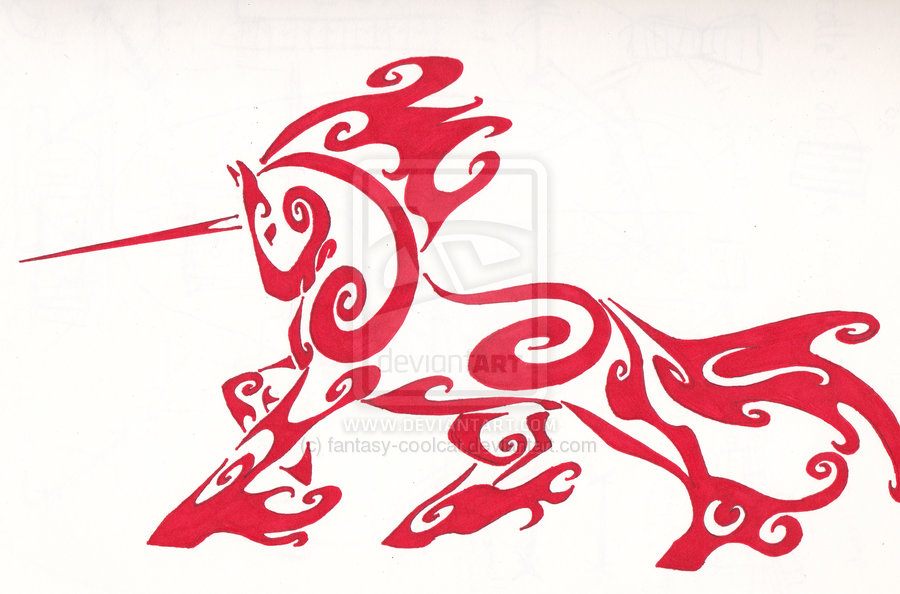 unicorn_tribal_by_fantasy_coolcat-d45b354